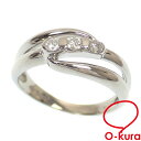 【中古】 ジュエリーマキ ダイヤモンド リング レディース Pt850 10.5号 0.14ct 4.3g 指輪 プラチナ(4)