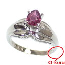 【中古】 ルビー 透明石 リング レディース Pt900 7号 0.41ct 4.0g 指輪 プラチナ(4)