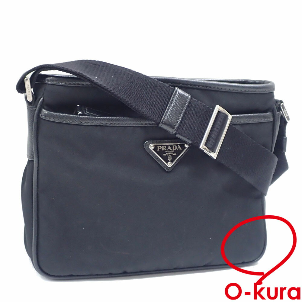 中古★PRADA★ロゴショルダーバッグ ブラック 楽天市場】プラダ 中古 ショルダーバッグ 黒の通販