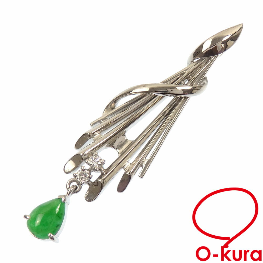 【中古】 色石 ペンダントトップ レディース K14WG 3.7g 14金 ホワイトゴールド ペンダントヘッド