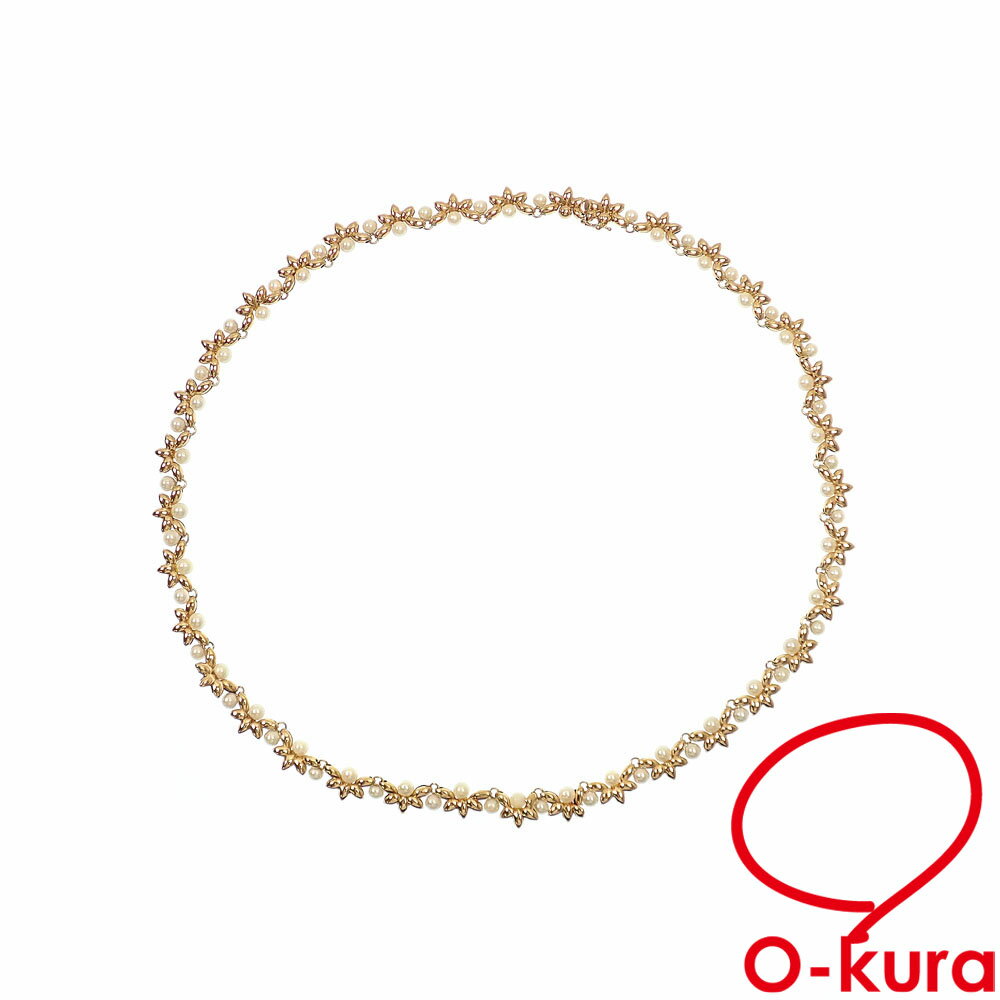 レディース 和光 GINZA ネックレス ストーン 石 金 18K モチーフ GOLD