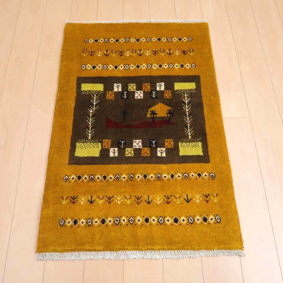 樂天商城 - ギャッベ イラン製 リビングサイズ 121×81cm 手織り 天然 ウール100% 長方形 草木染 モダン ナチュラル 北欧 ラグ 絨毯 マット ラグマット ギャベ 床暖房対応 ホットカーペット対応 （BS-11392）