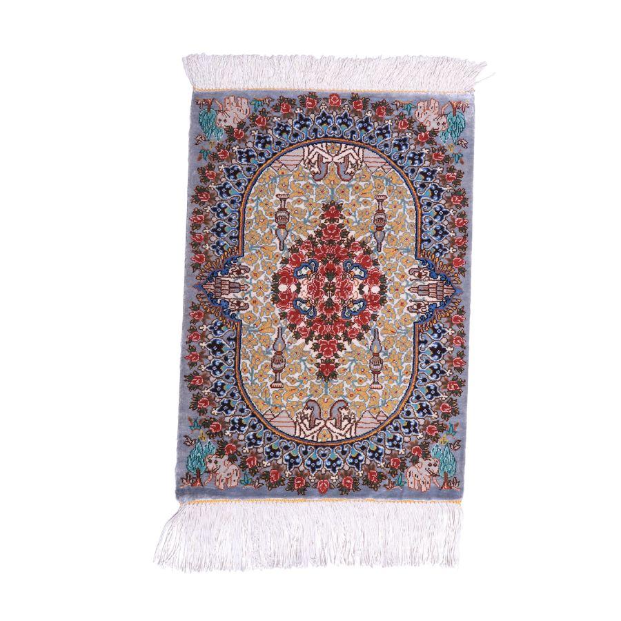 樂天商城 - ペルシャ絨毯 イラン製 41×28cm 手織り 天然 シルク100% 長方形 草木染 高級 ナチュラル 北欧 ラグ 絨毯 マット ラグマット カーペット 床暖房対応 ホットカーペット対応 （FN-70277）
