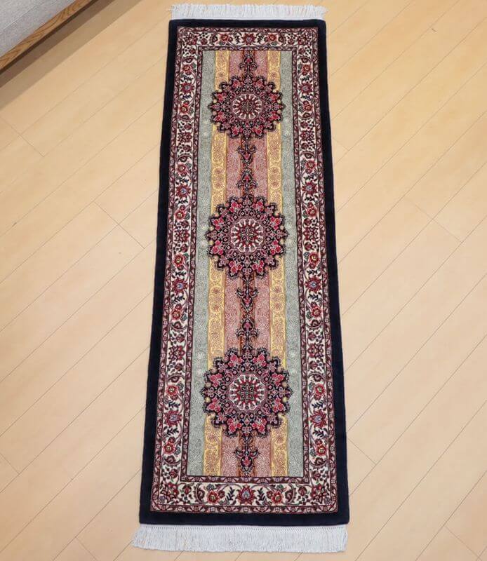 Rakuten - ギャッベ イラン製 リビングサイズ 218×73cm 手織り 天然 ウール100% 長方形 草木染 おしゃれ かわいい モダン ナチュラル 北欧 ラグ 絨毯 マット ラグマット カーペット ギャベ 床暖房対応 ホットカーペット対応 （HR-13131）