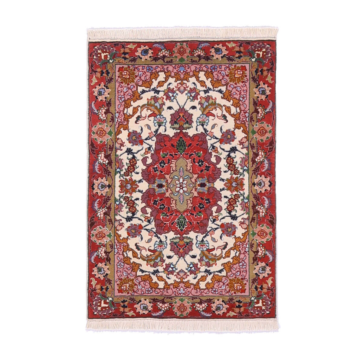 樂天商城 - ペルシャ絨毯 イラン製 リビングサイズ 92×62cm 手織り 天然 長方形 草木染 おしゃれ かわいい モダン ナチュラル 北欧 ラグ 絨毯 マット ラグマット カーペット 高品質床暖房対応 ホットカーペット対応 （FS-70011）