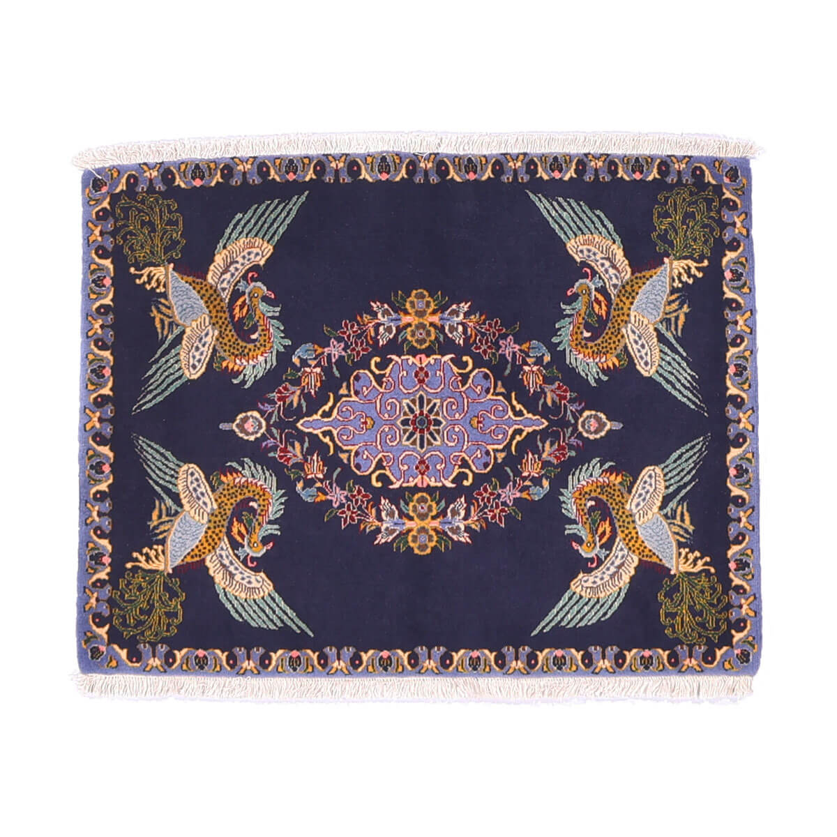 樂天商城 - ペルシャ絨毯 イラン製 リビングサイズ 94×73cm 手織り 天然 長方形 草木染 おしゃれ かわいい モダン ナチュラル 北欧 ラグ 絨毯 マット ラグマット カーペット 高品質床暖房対応 ホットカーペット対応 （FS-70016）