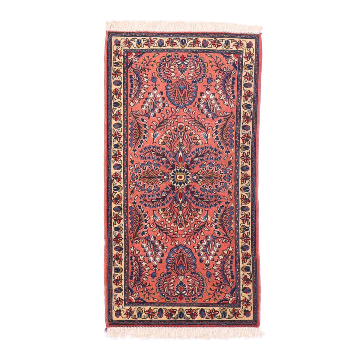 樂天商城 - ペルシャ絨毯 イラン製 リビングサイズ 127×67cm 手織り 天然 長方形 草木染 おしゃれ かわいい モダン ナチュラル 北欧 ラグ 絨毯 マット ラグマット カーペット 高品質床暖房対応 ホットカーペット対応 （FS-70036）