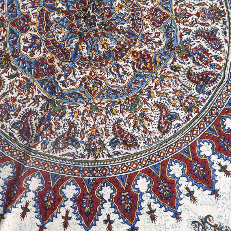 ペルシャ更紗 ガラムカール 240×160cm イラン産 綿100% 手染布 マルチカバー ソファーカバー ベッドカバー テーブルクロス アジアン エスニック オリエンタル柄 (品番:GC-2417) [2]