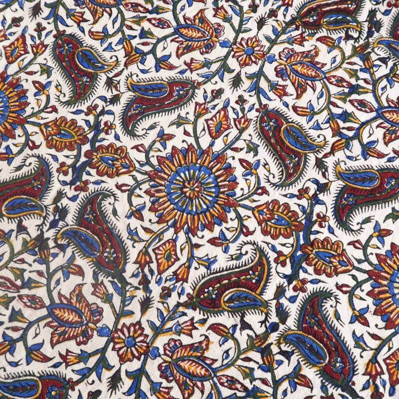 【20%OFFクーポン対象品】ペルシャ更紗 ガラムカール 240×160cm イラン産 綿100% 手染布 マルチカバー ソファーカバー ベッドカバー テーブルクロス アジアン エスニック オリエンタル柄 (品番:GC-2419) [2]