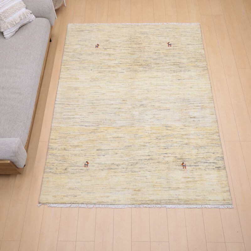 樂天商城 - ギャッベ イラン製 リビングサイズ 225×168cm 手織り 天然 ウール100% 長方形 草木染 おしゃれ かわいい モダン ナチュラル 北欧 ラグ 絨毯 マット ラグマット カーペット ギャベ 床暖房対応 ホットカーペット対応 （HL-13035）