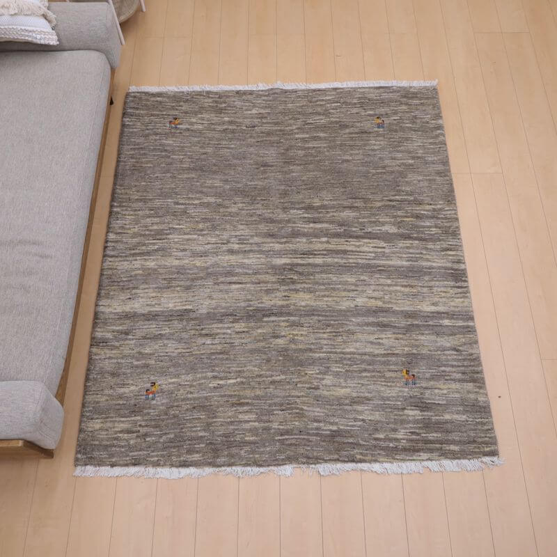 樂天商城 - ギャッベ イラン製 リビングサイズ 183×160cm 手織り 天然 ウール100% 長方形 草木染 おしゃれ かわいい モダン ナチュラル 北欧 ラグ 絨毯 マット ラグマット カーペット ギャベ 床暖房対応 ホットカーペット対応 （HL-13037）
