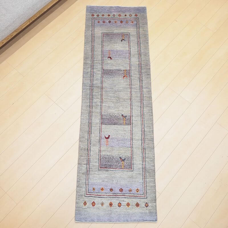 樂天商城 - ギャッベ イラン製 リビングサイズ 238×71cm 手織り 天然 ウール100% 長方形 草木染 おしゃれ かわいい モダン ナチュラル 北欧 ラグ 絨毯 マット ラグマット カーペット ギャベ 床暖房対応 ホットカーペット対応 （HR-13111）
