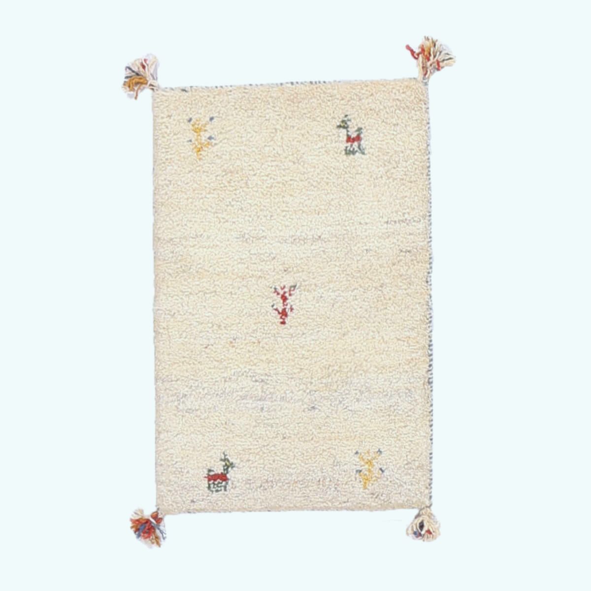 樂天商城 - ギャッベ イラン製 リビングサイズ 59×37cm 手織り 天然 ウール100% 長方形 草木染 おしゃれ かわいい モダン ナチュラル 北欧 ラグ 絨毯 マット ラグマット カーペット ギャベ 床暖房対応 ホットカーペット対応 （HSS-70207）