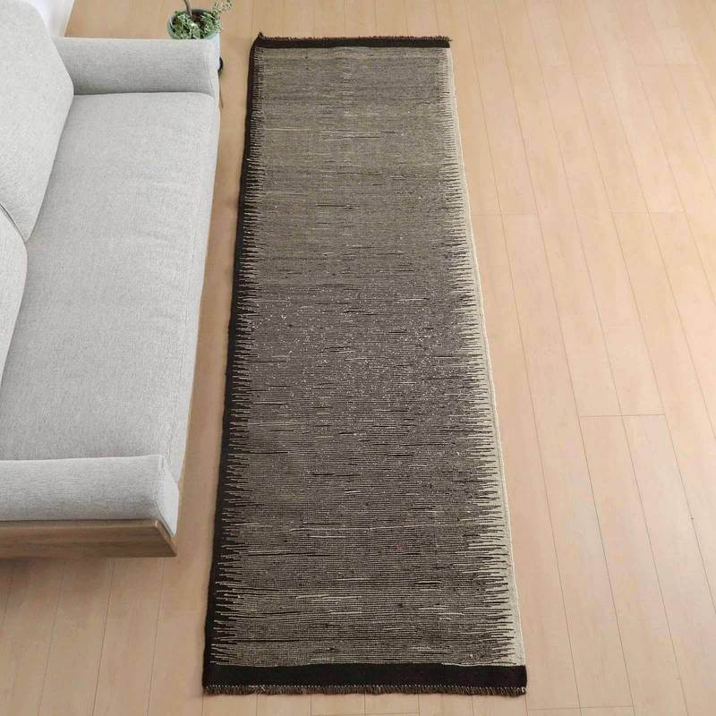 樂天商城 - イラン・シラーズ産 キリム 細長 ランナー 285×95cm 手織り ラグ ウール 100% 洗える キッチンマット 廊下敷 ベッドサイド ロングラグ ホットカーペット対応 床暖房対応 ラグマット 絨毯 キリム柄 kilim（品番:KR-959）