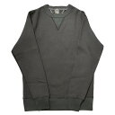 BARNS OUTFITTERS(バーンズアウトフィッターズ) COZUN SWEAT CREW NECK Black (小寸編み ヴィンテージ クルーネック ...