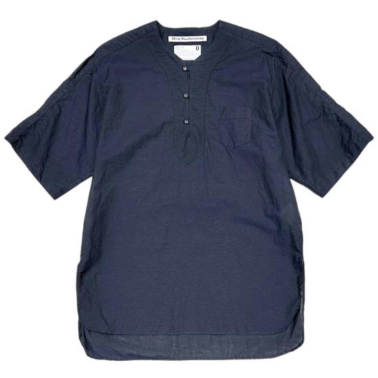 White Mountaineering (zCg}EejAO) SKIPPER COLLAR SHIRT -NAVY