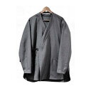 White Mountaineering (zCg}EejAO) KIMONO SHIRT CHARCOAL LmVc `R[