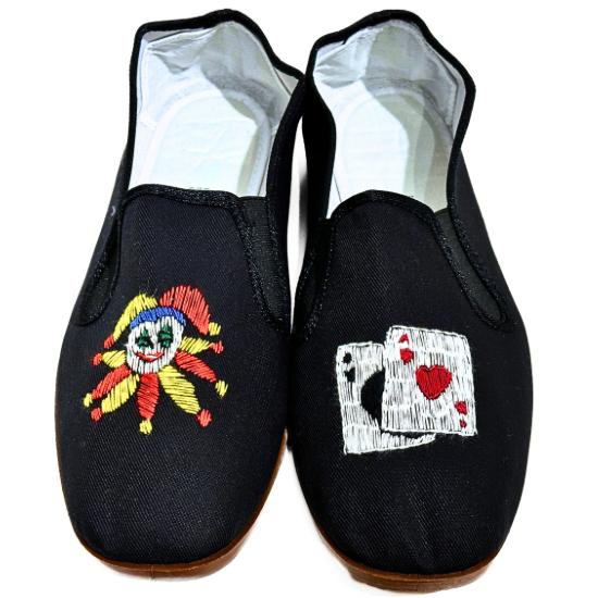 Let 039 s 功夫 ( レッツカンフー ) KANFU SHOES CLOWN ピエロ/トランプ刺繍