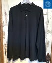 Porter Classic (ポータークラシック) SUVIN GOLD POLO SHIRT LONG SLEEVE - BLACK - スビンゴールドポロ...