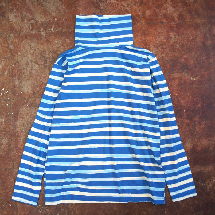 Porter Classic (ポータークラシック) ARTIST BORDER TURTLENECK -BLUE- アーティストボーダータートルネック -ブルー-