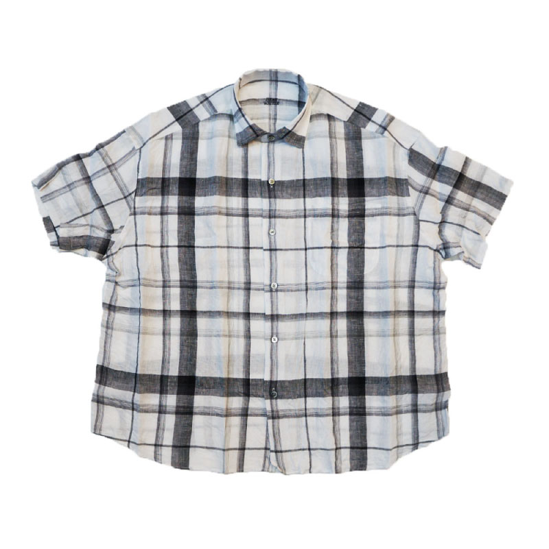 Porter Classic (|[^[NVbN) BEAT WRITER SHIRT (LEGGIUNO GHIBLI SOFT LINEN) -BLACK CHECK- r[gC^[Vc ubN`FbN [PC-016-1860]