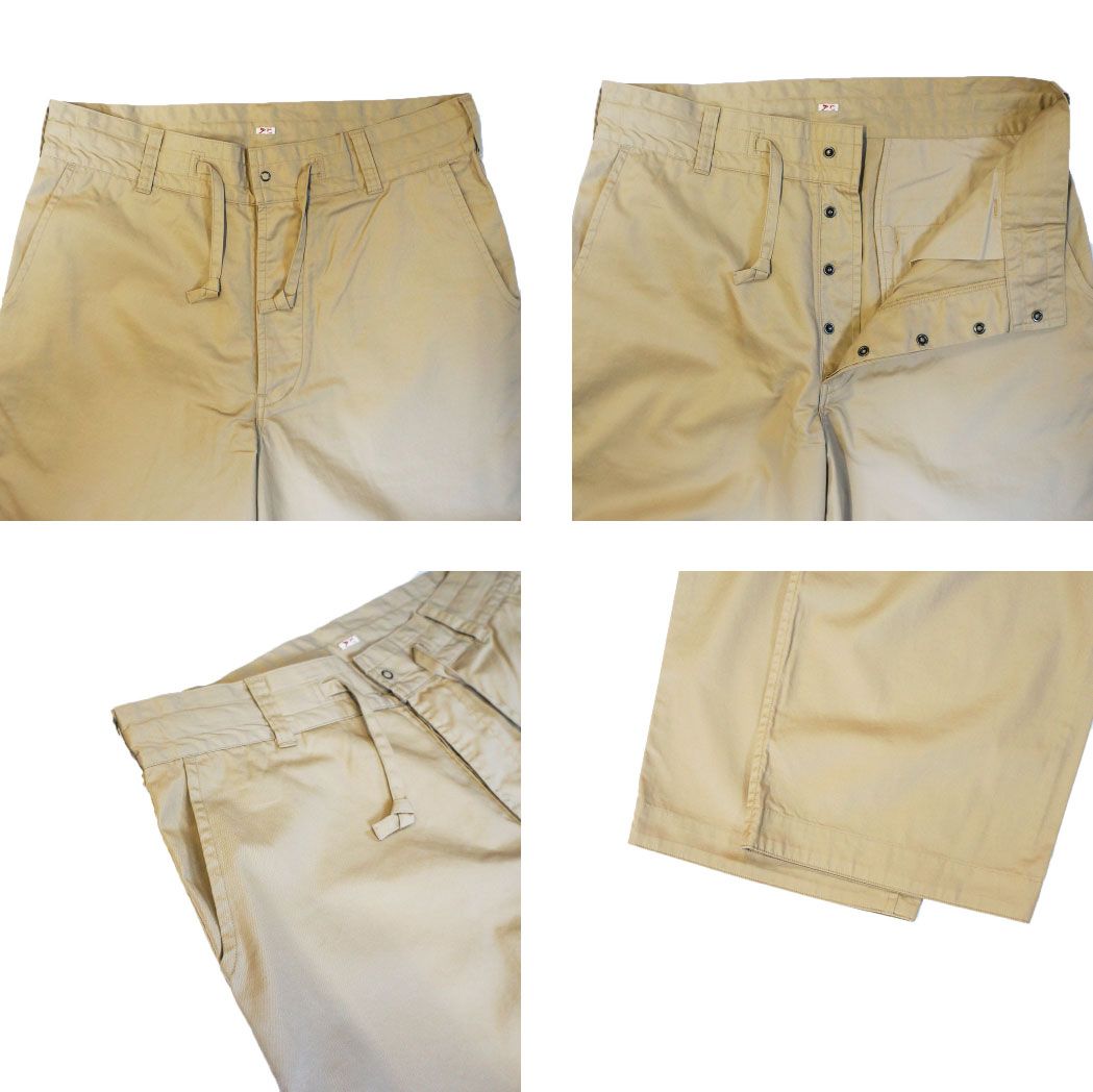 Porter Classic (ポータークラシック) GABARDINE WIDE PANTS -KHAKI- ギャバジンワイドパンツ -カーキ- [PC-027-1820]