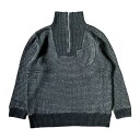 PORTER CLASSIC ( ポータークラシック ) BEATNIK KENDO KNIT HALF ZIP - BLACK ビートニック 剣道ニット ハーフジップ ブラック PC-030-2453