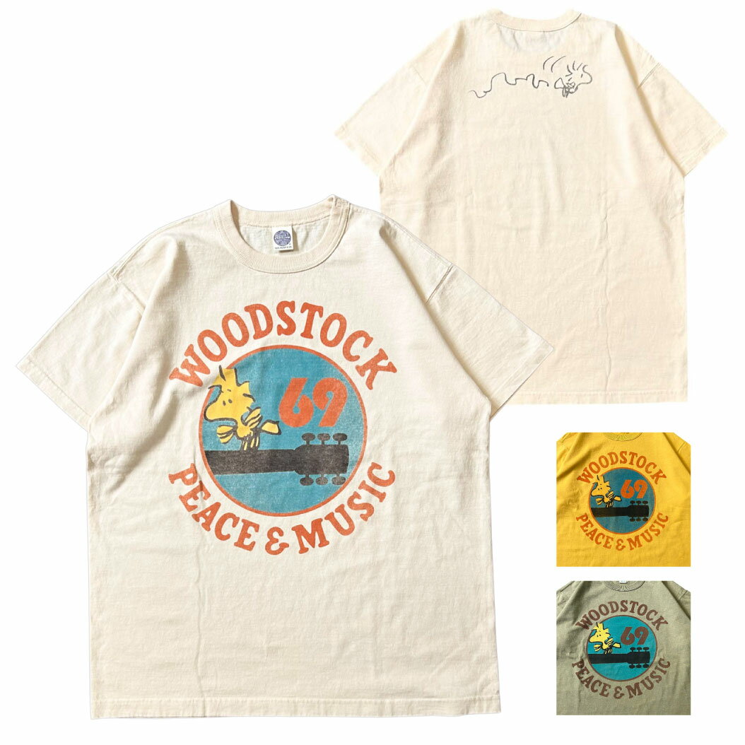 [2025年春夏] TOYS McCOY(トイズマッコイ) SNOOPY TEE WOODSTOCK 69 "PEACE & MUSIC" プリントTシャツ スヌーピー [TMC2521]