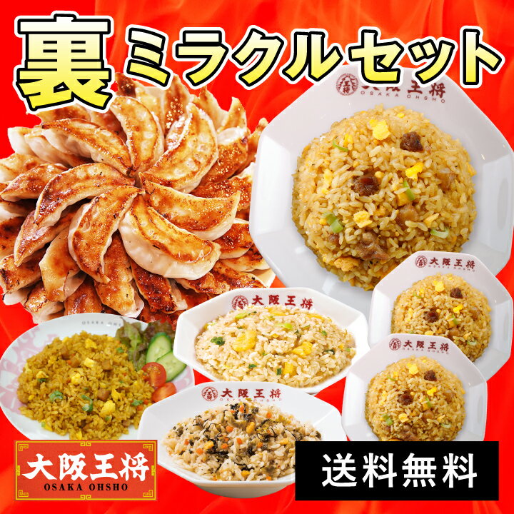 【クーポン利用で1180円オフ】※2024年5月16日9:59まで＜大阪王将 裏ミラクルセット＞送料無料 冷凍食品 冷凍餃子 通販 お取り寄せ お取り寄せグルメ 中華 仕送り レンチン 簡単調理 福袋 プレゼントお歳暮