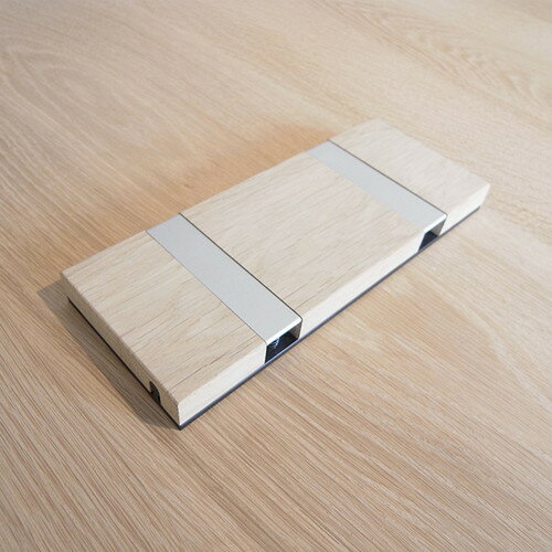 Loca KNAX ホリゾンタルコートフック　オーク材ソープ仕上・2フック(グレイ)・無垢材・天然木【N】