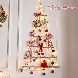 クリスマス 壁掛け クリスマスツリー DIY サンタクロース クリスマスツリー 幼稚園 保育園 飾り 壁飾り 蝶結び 星 クリスマスツリーオーナメント DIY クリスマスツリー 飾り 壁掛け おしゃれ　キラキラ　雰囲気 クリスマスツリーオーナメント LEDライト 送料無料