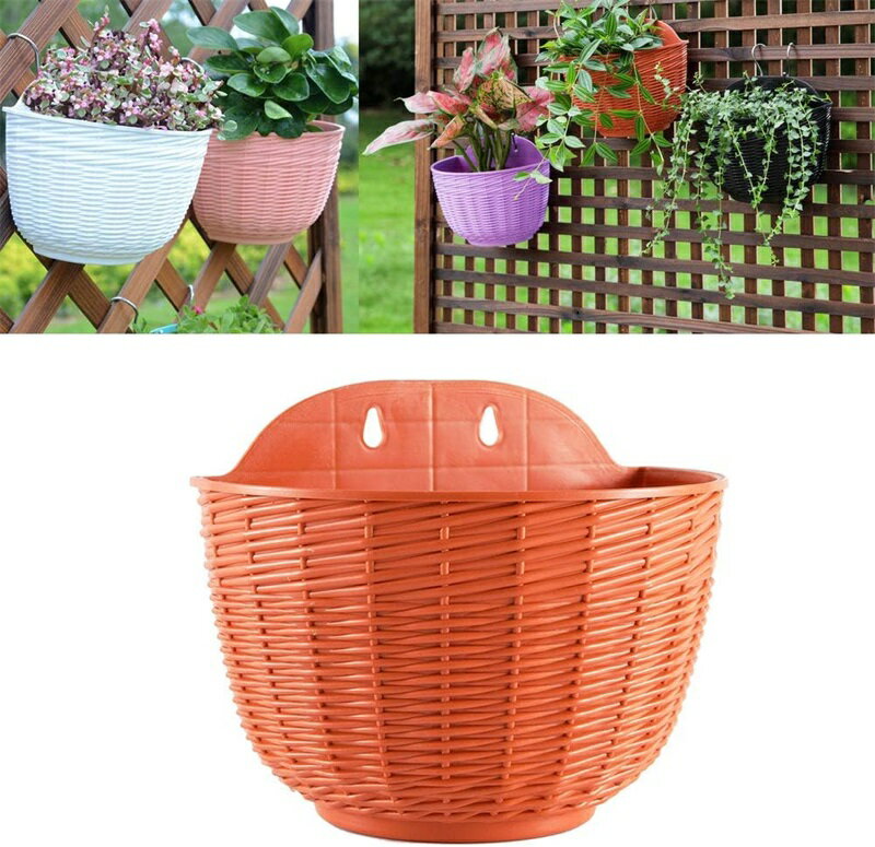 懸掛花盆 - 壁掛け鉢 植木鉢 壁掛け 植栽ポット 鉢 プランター 排水 壁飾り 屋外 フラワーポット 壁掛け鉢 フック付き 壁吊り花ポット 多肉植物 観葉植物 壁掛けプランター ホーム インテリア 庭飾り 花 ガーデニング ベランダ おしゃれ 屋内屋外 庭 Sフック付き