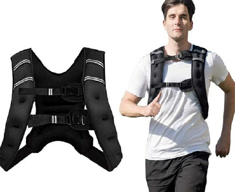 ウエイトベスト パワージャケット ウェイトベスト 3/5/8/10kg ウエイトジャケット 反射テープ 加重ベスト 通気 フィットネス 高負荷 ジャケット トレ...