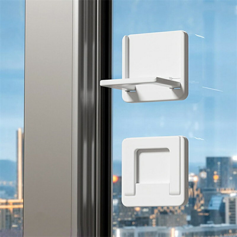 引き戸 ストッパー 窓 ロック 窓ロック引き戸ストッパー 無臭ドアストッパー パンチングなし ベビーガードレール安全ロック 落下防止・盗難防止対策 子供、赤ちゃん、ペット、犬、猫の落下防止 多機能取り付け簡単引き戸ロック (2個/4個)