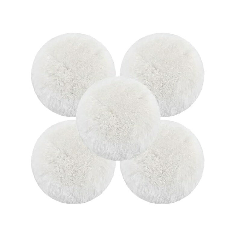 ウールバフ ポリッシャーカバー 5個セット 羊毛バフ 柔軟性 高耐久性 滑らか仕上げ 車磨き 家具研磨 洗..