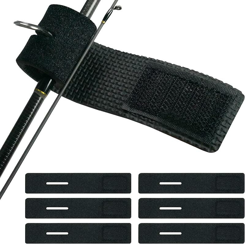 【選べるカラー黒/青/赤】 ロッドベルト 6本セット 黒 赤 青 2ピースロッド 3ピースロッド パックロッド ロッドクリップ ロッド ベルト ロッドバンド 近海ジギング おかっぱり 夜釣りには赤 釣り竿バンド 釣り 保護ベルト 結びバンド 釣り竿収