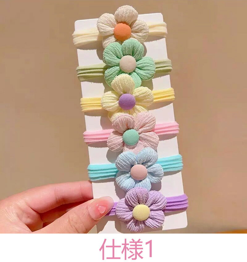 小さな女の子のヘアゴム、幼児のヘアゴム | 子供の髪は、ゴムバンド、花のヘアロープ、女の子の帽子、女の子のヘアバンド、ポニーテールゴムバンドによって傷つけられません。6X 幼児用シュシュ ソフトフラワー,伸縮性のあるポニーテールホルダー