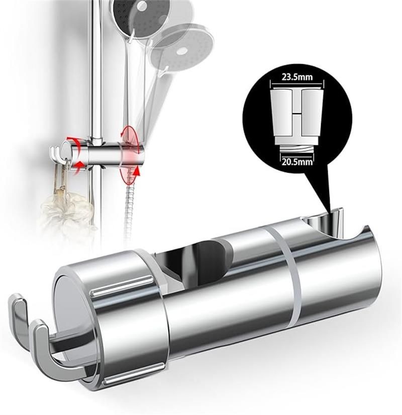 シャワーフック シャワーヘッド かけ 16mm〜27mm スライドバー対応 シャワーヘッドホルダー 高さ 360°..