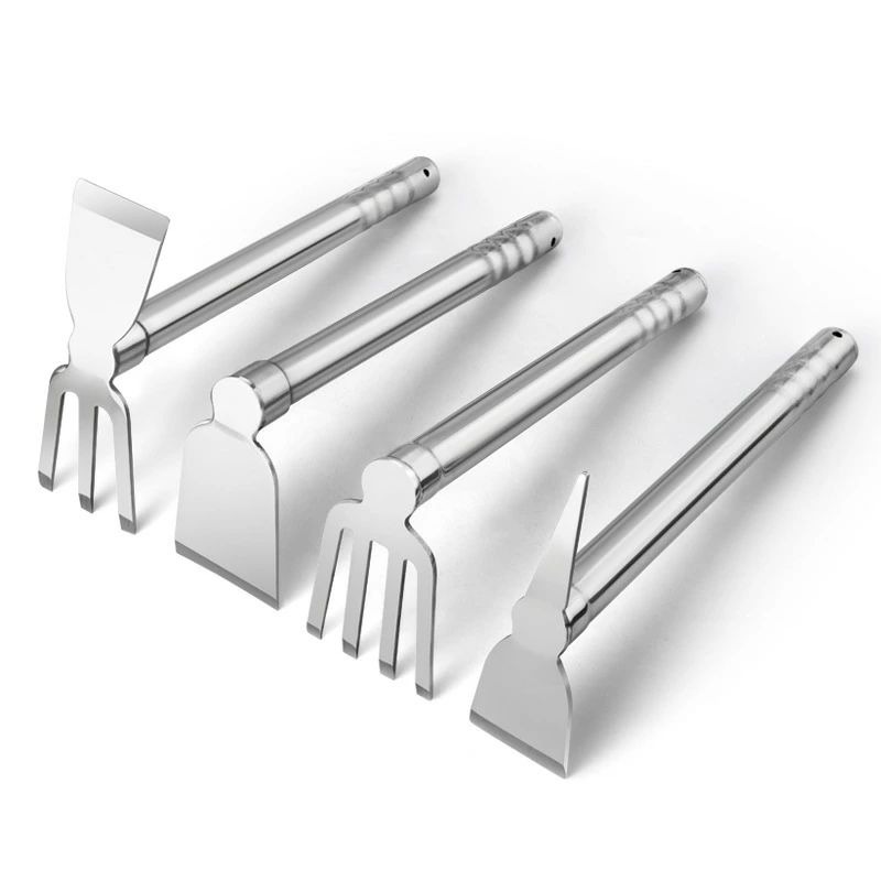 くわ ステンレス鋼鍬 園芸用 片手鋤 農機具 土寄せ 草削り 掘り ステンレスパイプ柄 平鍬 小 シングル..