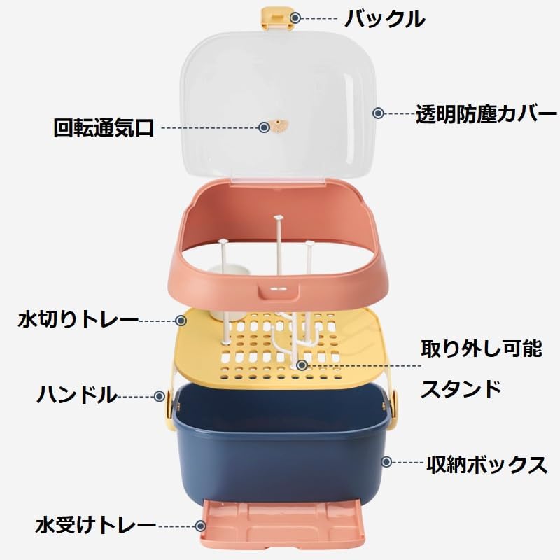 哺乳瓶乾燥ラック 哺乳びん乾燥機 哺乳びんホルダー 可愛い　ダストフリー 哺乳瓶...