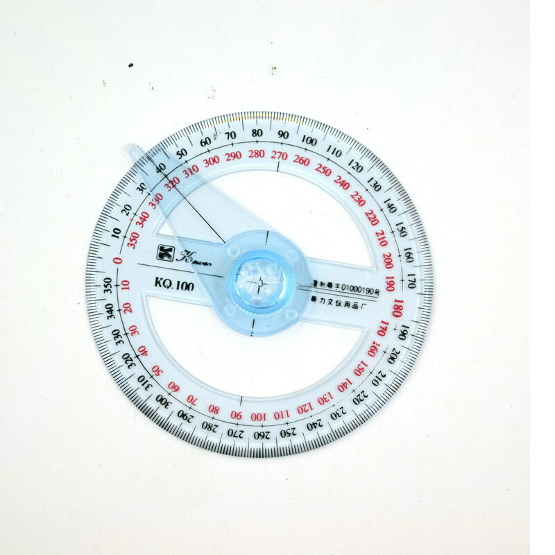 フルサークル分度器 数学分度器 360度分度器 数学幾何分度器 角度測定ツール 透明プラスチック 文房具 ..