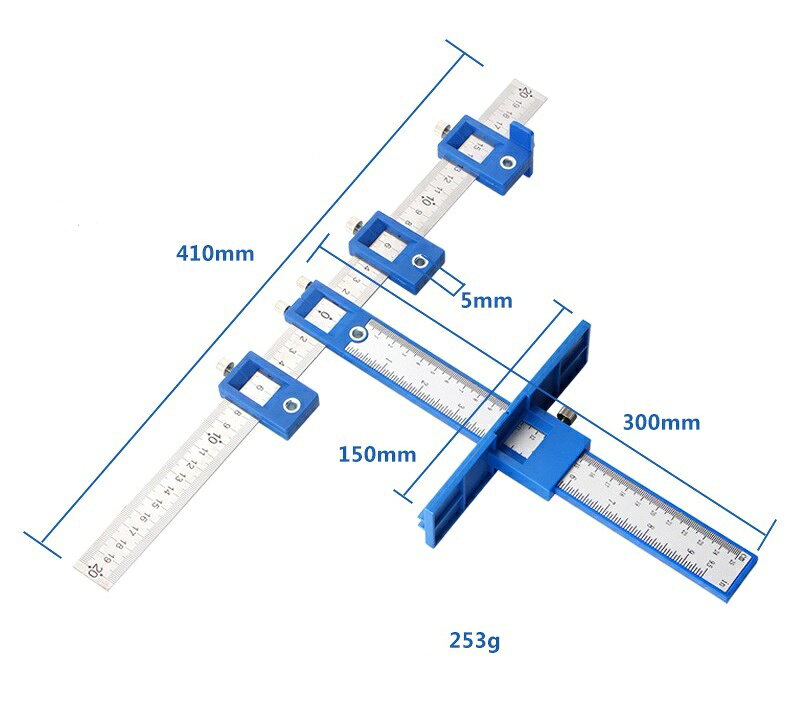 ドリルガイド 木工用ドリルロケーター 1本セット 計測 定規 間隔調整 木工掘削ツー...