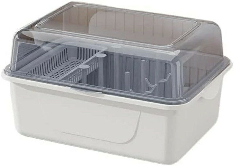 哺乳瓶乾燥ラック カバー付き 多機能哺乳瓶収納ボックス ポータブル哺乳瓶収納ボックス ボトルラック ..