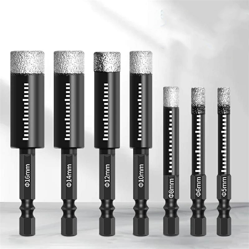 ダイヤモンド ビット ダイヤモンドホールソー 真空 ダイヤモンドコアドリル 六角軸 陶器穴あけドリル ..