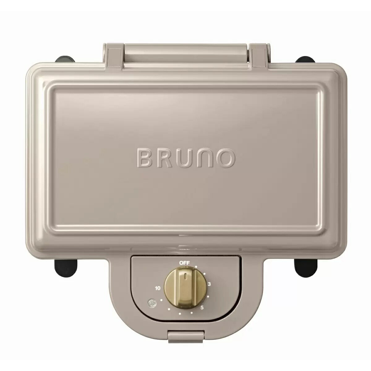 BRUNO ブルーノ ホットサンドメーカー ダブル グレージュ BOE044-GRG ホットサンド 食パン 2枚 厚焼き 6枚切り 耳まで焼ける マルチサンドメーカー サンドイッチ おしゃれ かわいい デザイン インテリア 北欧 両面焼き プレスサンドメーカー パン焼き器 ワッフルメーカー