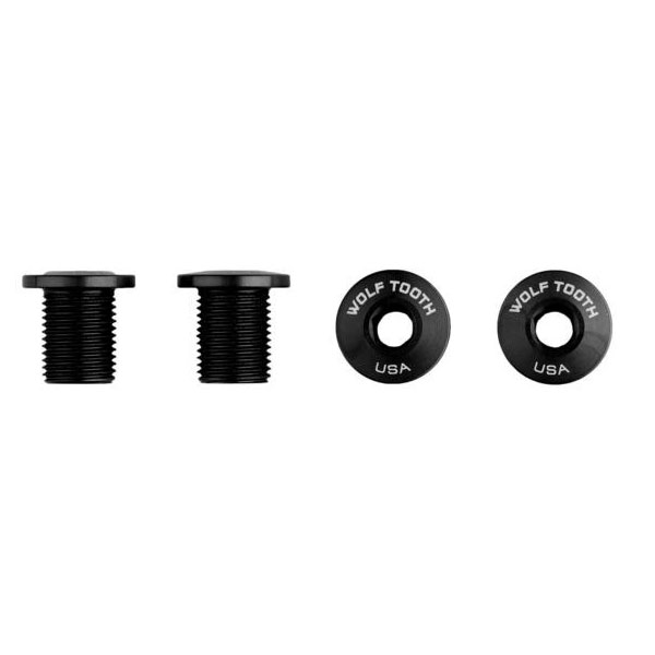 WOLF TOOTH եȥ Set of 4 Chainring Bolts for 104x30T (10mm long) - 4 pcs Black