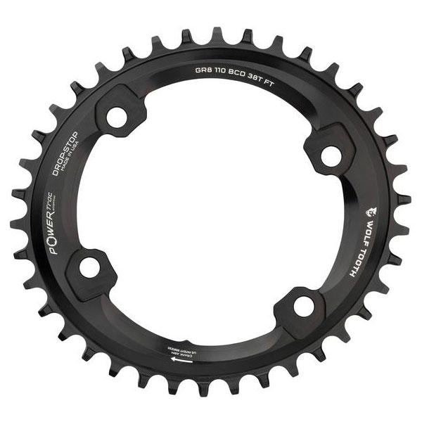 WOLF TOOTH եȥ Elliptical 110 BCD 4 Bolt Chainring for Shimano GRX 46T