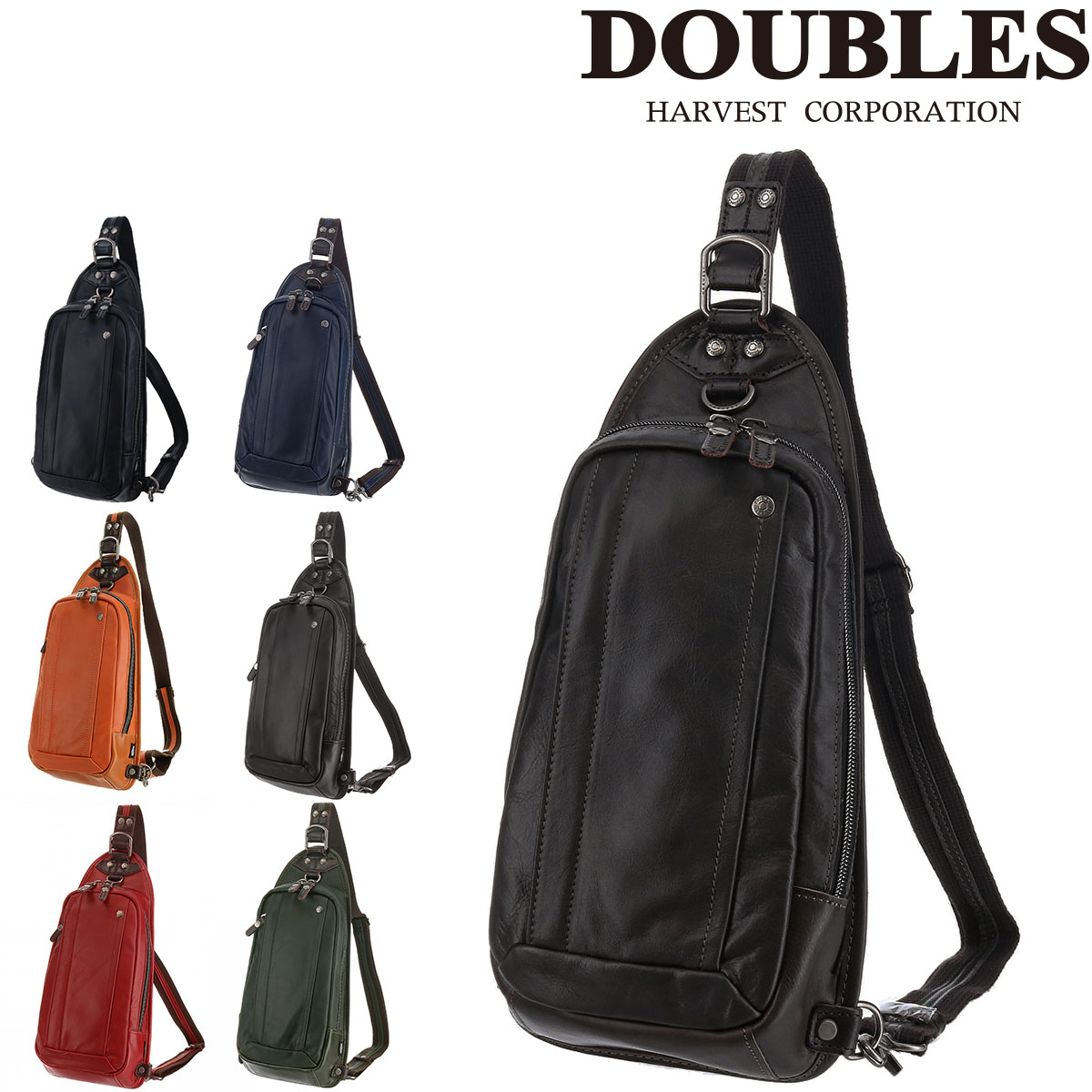 Rakuten - 『4/20限定 最大P14倍』ダブルス ボディバッグ ワンショルダーバッグ vjr7240 ブラック ダークブラウン ネイビー キャメル グレー レッド グリーン 牛革 本革 メンズ レディース P10倍 送料無料 誕生日プレゼント ギフト プレゼント ラッピング無料