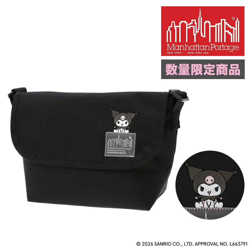 樂天商城 - マンハッタンポーテージ サンリオ クロミ 斜め掛けバッグ カジュアルメッセンジャースリム MP05JRSBPDMGNT500KRM メンズ レディース コラボ 黒 限定モデル 送料無料 最強配送 誕生日プレゼント ギフト ラッピング無料 【正規代理店】 nwar