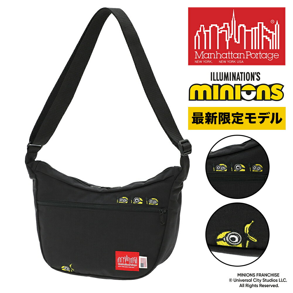 Rakuten - 『4/20限定 最大P14倍』マンハッタンポーテージ ミニオン ショルダーバッグ 斜め掛け ラウンド型 デュエットショルダーバッグ MP2409MNOS メンズ レディース コラボ 黒 限定モデル 送料無料 最強配送 誕生日プレゼント ギフト ラッピング無料 【正規代理店】 nwar